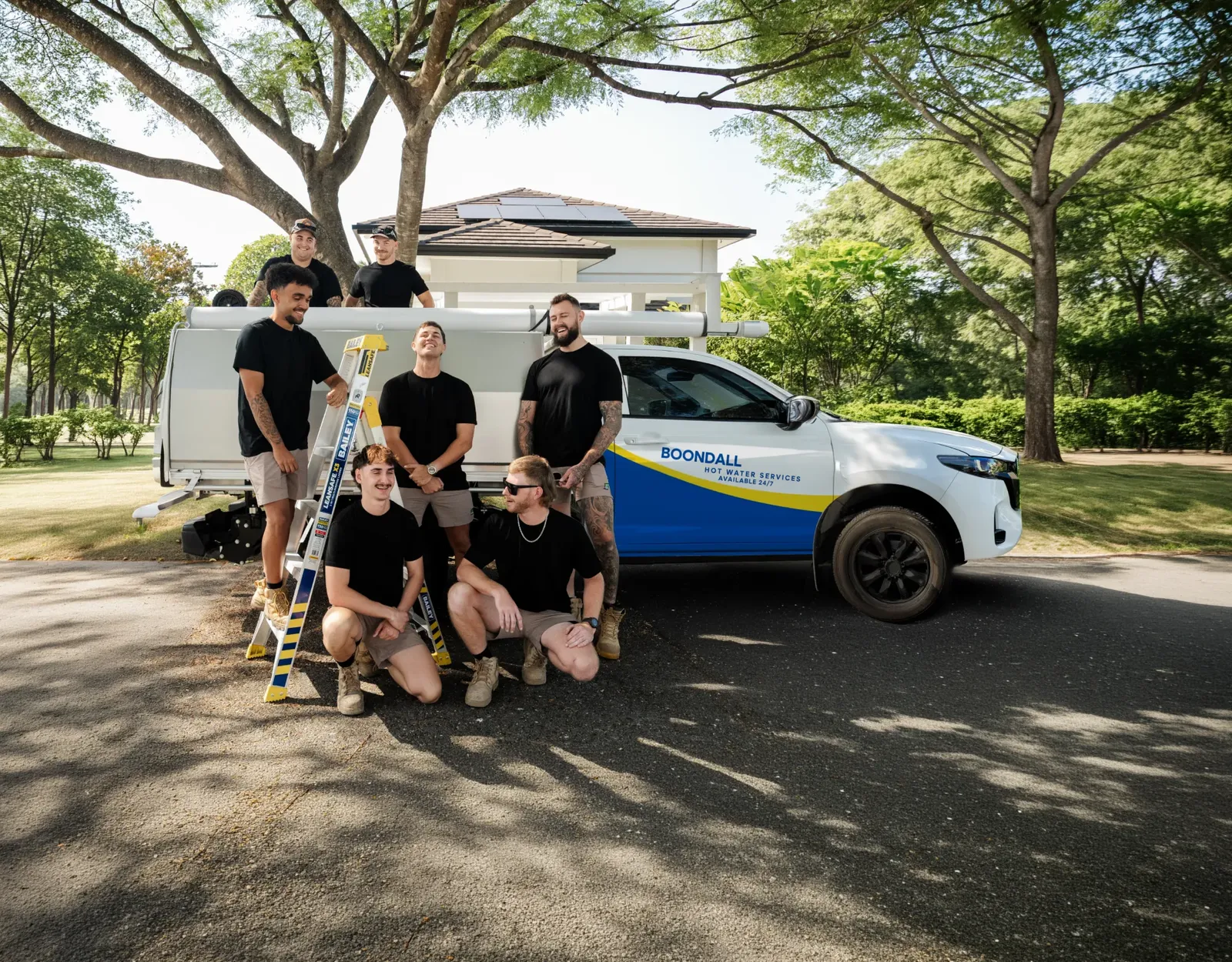 Boondall Hot Water Services team and ute